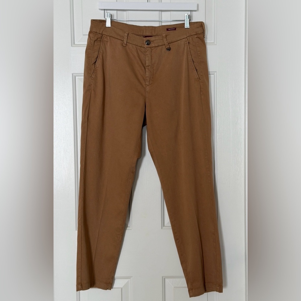 MAC Jeans Chino Turn Up Pants Women’s 12 EU 42 Camel Tan Cuffed Trousers